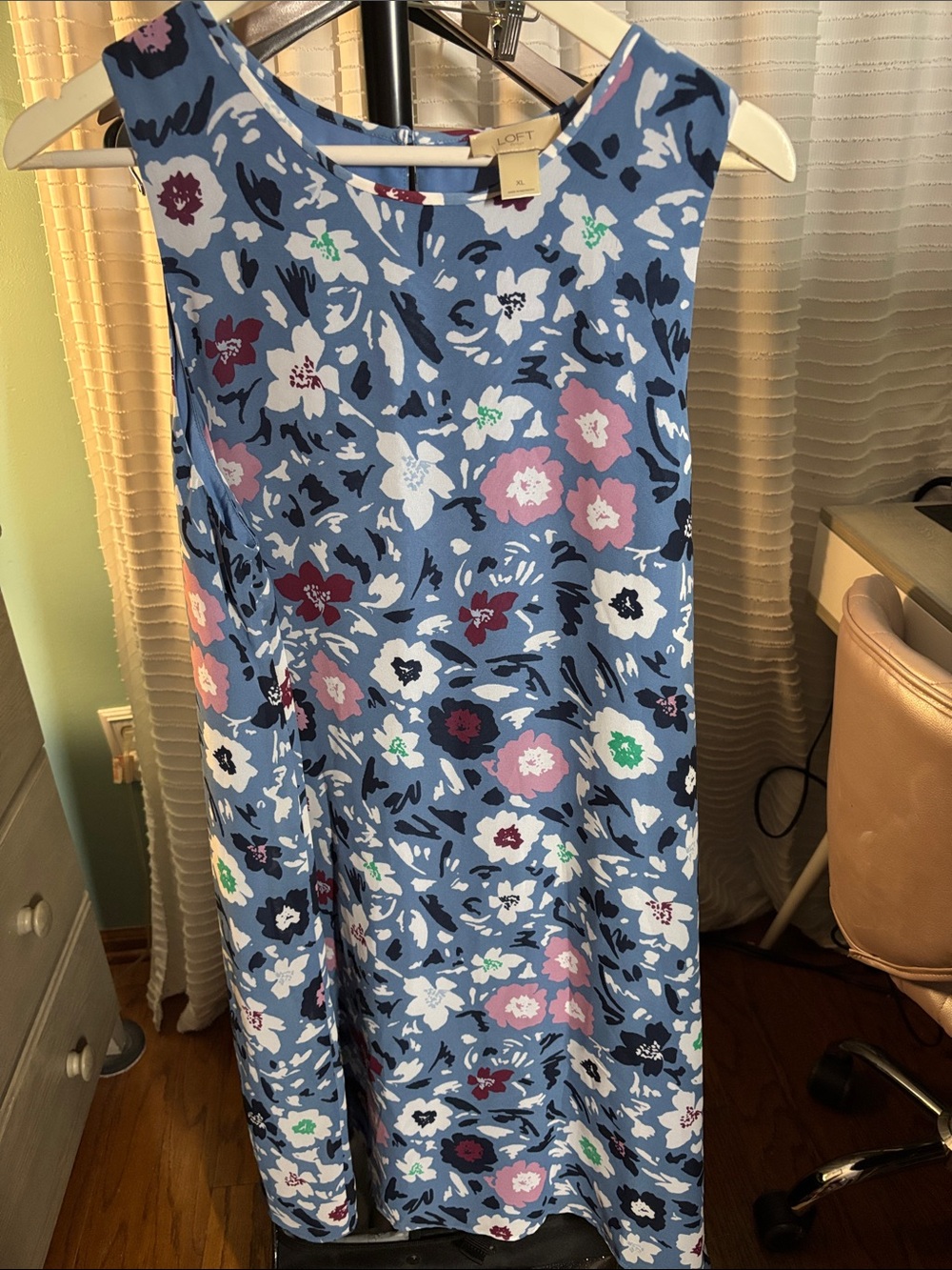 LOFT Blue Floral Dress